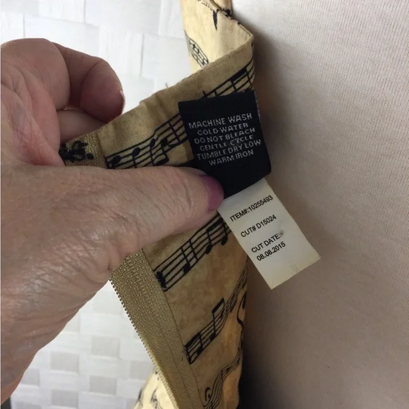 Hot Topic Beige Musical Print Mini Dress, Size Medium - Picture 7 of 8